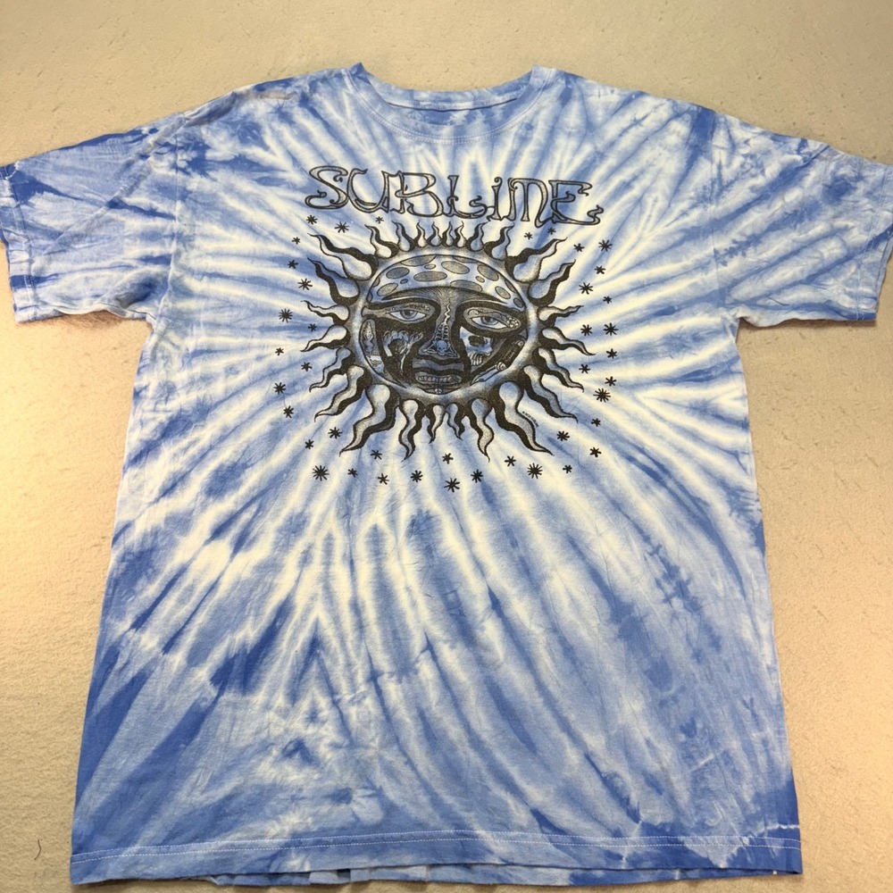 Sublime Blue‎ Tie-Dye Sun Graphic T-Shirt – Men's L – Pre-Owned / Excellent